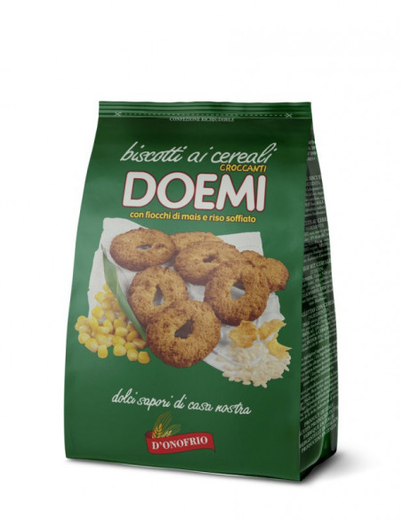 Outlet del dolce Quaranta - BISCOTTI CON FIOCCHI DI MAIS E RISO SOFFIATO DOEMI 450G