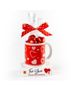 TAZZA IN CERAMICA CON CIOCCOLATINI 100g DOLCERIE VENEZIANE