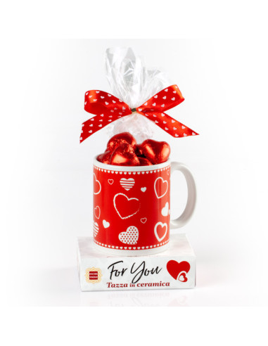 TAZZA IN CERAMICA CON CIOCCOLATINI 100g...