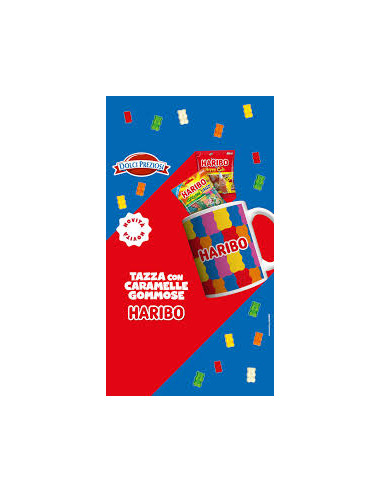 Outlet del dolce Quaranta -TAZZA HARIBO CON GOMMOSI DOLCI PREZIOSI