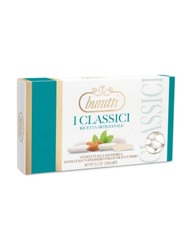 Outlet del dolce Quaranta - CONFETTI BURATTI BIANCHI MANDORLA KG. 1