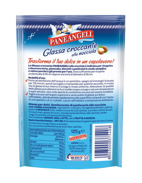 Outlet del dolce Quaranta -GLASSA AL CROCCANTE NOCCIOLE  PANEANGELI