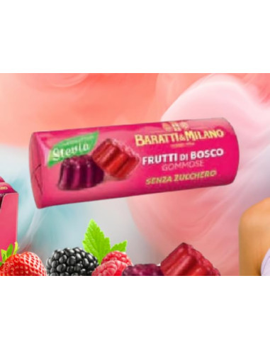 Outlet del dolce Quaranta stick caramelle gommose frutti bosco baratti