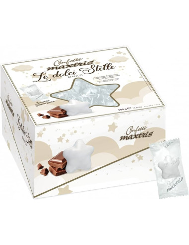 Outlet del dolce Quaranta - CONFETTI STELLINE  bianco 500G vassoio