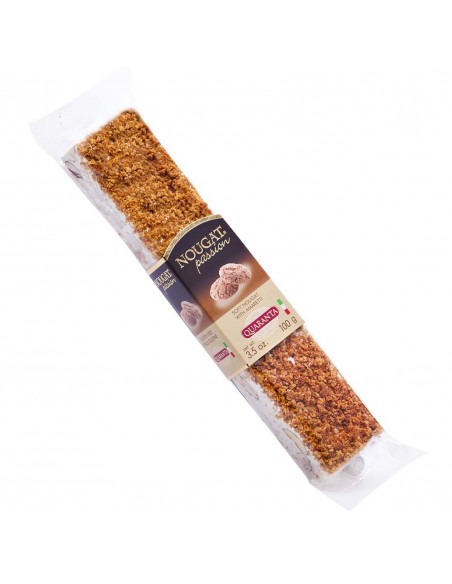 Outlet del dolce Quaranta - STECCA DI TORRONE TENERO QUARANTA CON AMARETTI 100 G